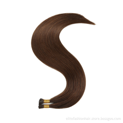 Hot Sale I Tip Human Hair Extensions Straight Remy Human Virgin Hair Double Drawn Prebonded I Tip Hair Extensions